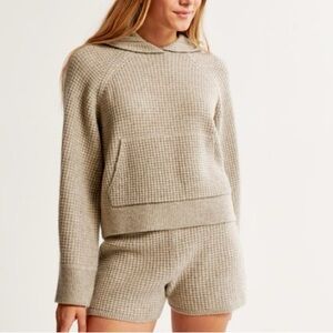 Abercrombie lounge waffle sweater shorts